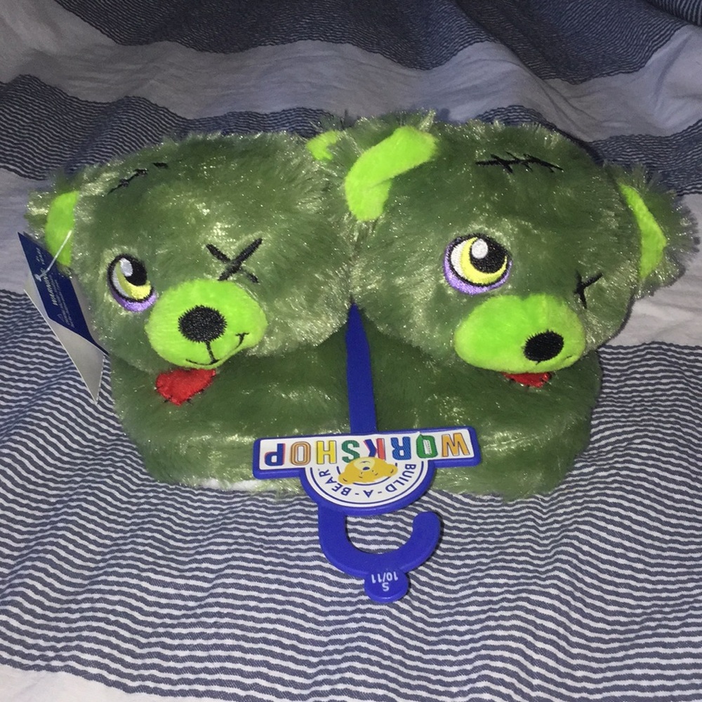 TODDLER Zombie Build-A-Bear Workshop slippers